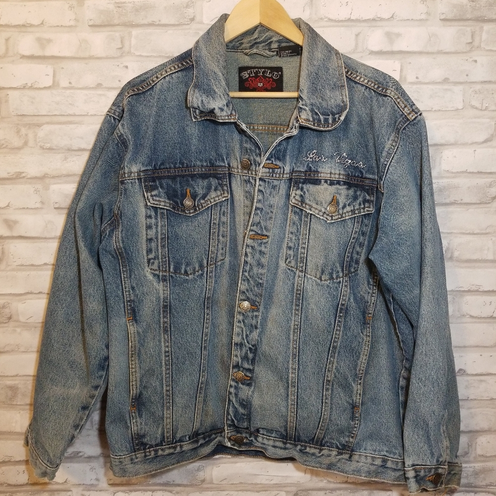 Vintage 90's Las Vegas Denim Jean Jacket XL